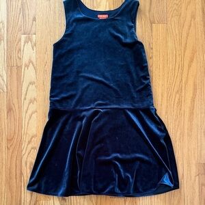 Joe Fresh sz 10/12 Navy Velvet Dress great pre owned condition